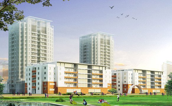 Căn hộ chung cư Hòa Long Kinh Bắc nhìn từ bên ngoài